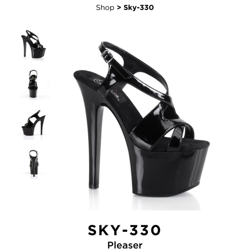 Pleaser Sky-330 7in heels in black